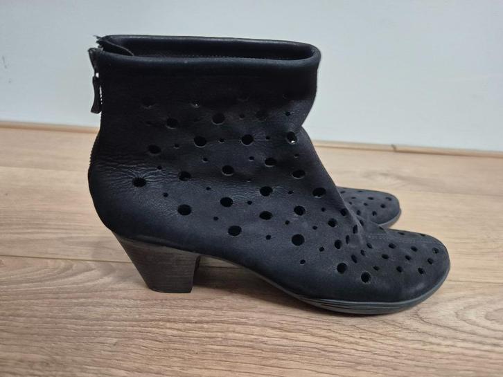 Sch129 - Zwarte leren Arche zomer laarjes maat 39 (1), Kleding | Dames, Schoenen, Zo goed als nieuw, Zwart, Ophalen of Verzenden
