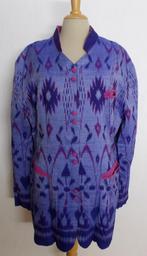 Apart hand gemaakt paars batik print jasje/blazer! L, Verzenden, Paars, Maat 42/44 (L), Zo goed als nieuw