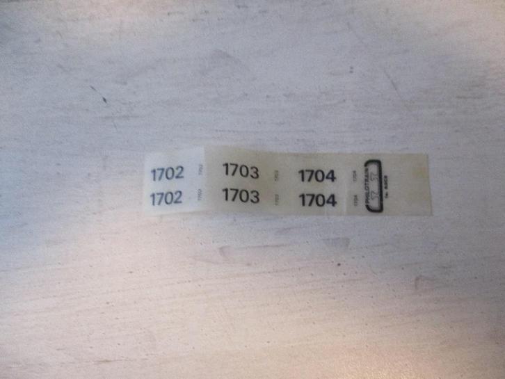 NS Stickers 1702, 1703, en 1704 Philotrain, Hobby en Vrije tijd, Modeltreinen | H0, Nieuw, Locomotief, Gelijkstroom of Wisselstroom