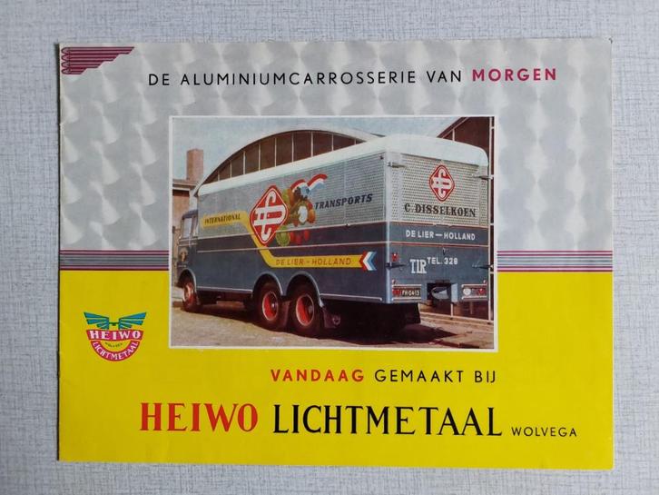 HEIWO Lichtmetaal - Wolvega - Aluminium Carrosserie - Trucks, Boeken, Catalogussen en Folders, Zo goed als nieuw, Folder, Ophalen of Verzenden