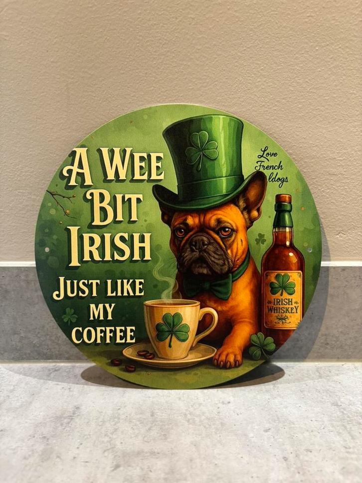 Mancave Bar Café Wanddecoratie metalen bordje Irish Whiskey, Verzamelen, Merken en Reclamevoorwerpen, Zo goed als nieuw, Reclamebord