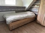 1 persoons bed Steigerhout, Huis en Inrichting, Slaapkamer | Bedden, Ophalen, 90 cm, Eenpersoons, Bruin
