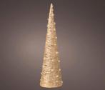 4 stuks Lumineo decoratieboom kegel goud met verlichting H78, Diversen, Kerst, Ophalen of Verzenden, Nieuw
