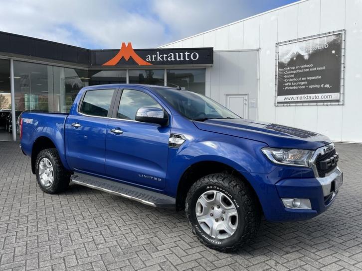 Ford Ranger 3.2 TDCi 4X4 Limited Double Cab Carplay Leder Cr, Auto's, Bestelauto's, Bedrijf, 4x4, ABS, Airbags, Airconditioning