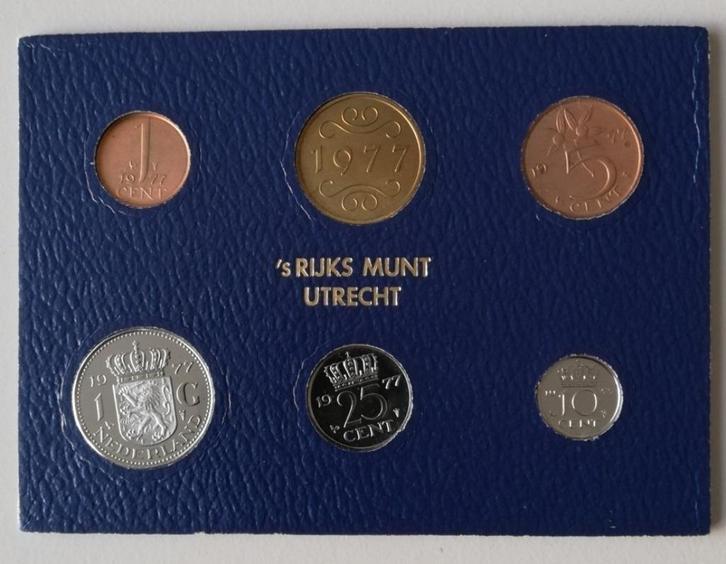 Jaarset Nederland 1977 FDC, Postzegels en Munten, Munten | Nederland, Setje, Koningin Juliana, Ophalen of Verzenden