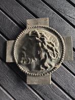 Bronzen Plaquette gezicht in reliëf, Antiek en Kunst, Ophalen