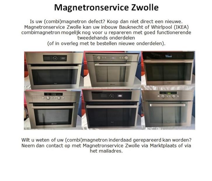 Reparatie van inbouw combimagnetron / combi magnetron, Witgoed en Apparatuur, Magnetrons, Gebruikt, Inbouw, Combimagnetron, 45 tot 60 cm