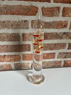 Glazen galileo thermometer - oranje, Huis en Inrichting, Ophalen of Verzenden, Zo goed als nieuw, Binnenthermometer
