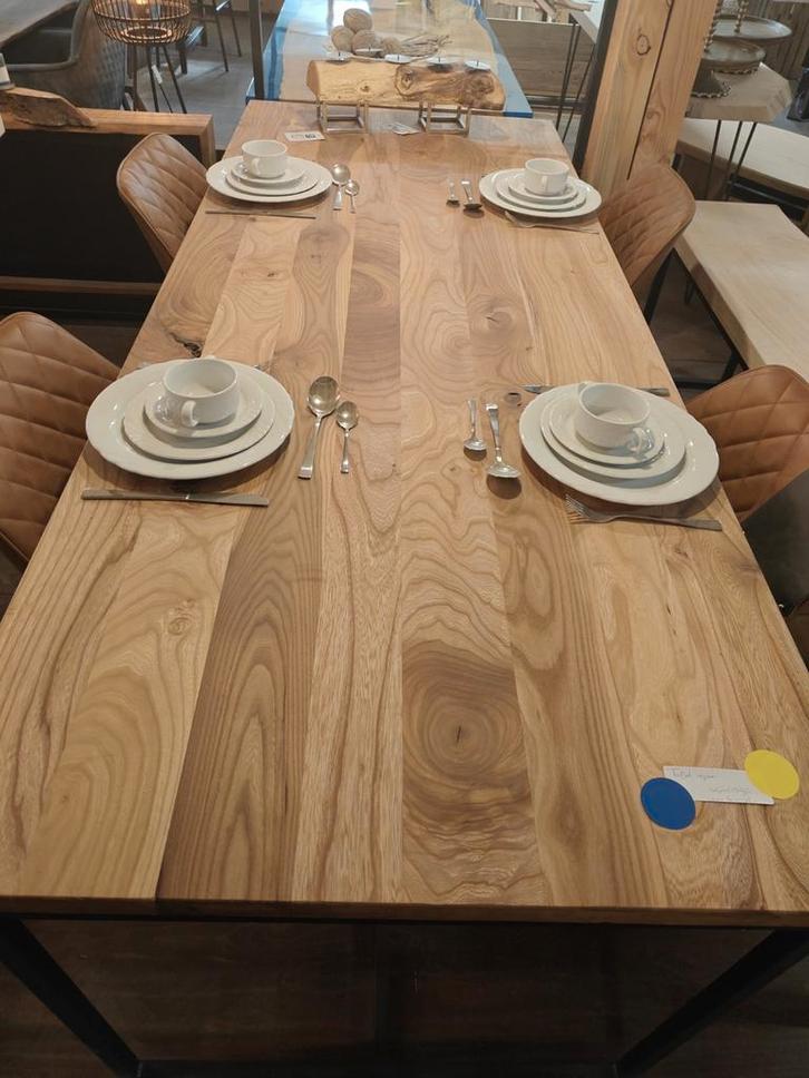 Nieuwe Iepen Houten Tafel - Showroommodel, Huis en Inrichting, Tafels | Eettafels, Nieuw, 50 tot 100 cm, 200 cm of meer, Rechthoekig