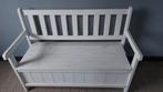 Een mooie witte klepbank, Tuin en Terras, Tuinbanken, Ophalen, Zo goed als nieuw, Kunststof