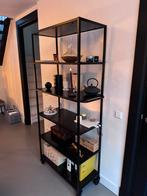 Woood Bakkerskar 'Teun', kleur zwart op zwenkwielen zwart, Huis en Inrichting, Kasten | Vitrinekasten, Ophalen, Gebruikt, 50 tot 100 cm