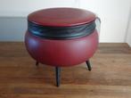 Vintage naaikruk, poef, voetenbank, kruk, Ophalen, Rond, Minder dan 50 cm, Minder dan 50 cm