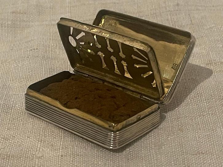 antieke Hollandse  rib vinaigrette Lobensteyn geribd JEVB, Antiek en Kunst, Antiek | Goud en Zilver, Ophalen of Verzenden