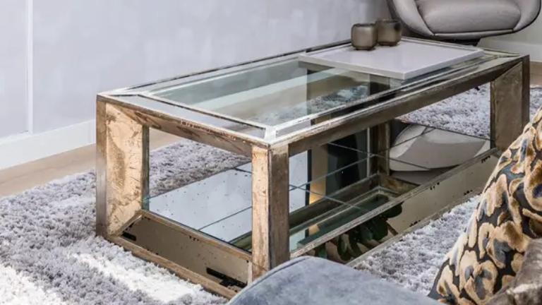 Salontafel Mitchell Flamant 120 cm bij 70 cm, Ophalen, Gebruikt, 100 tot 150 cm, 50 tot 100 cm