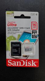 SanDisk Ultra microSDHC UHS-I 16GB, Ophalen of Verzenden, Nieuw, SanDisk