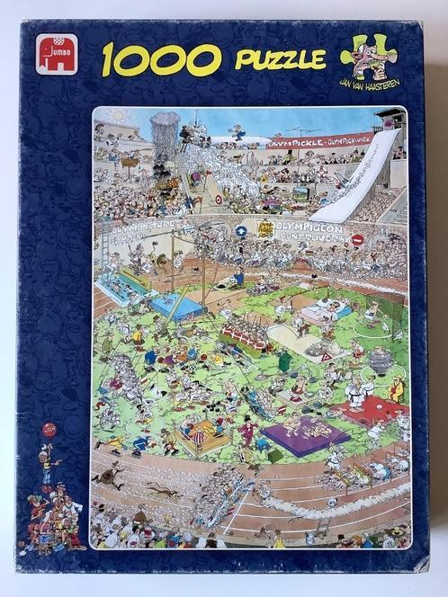 ZGAN puzzel 1000 Jan van Haasteren Olympische Spelen Compl., Hobby en Vrije tijd, Denksport en Puzzels, Zo goed als nieuw, Legpuzzel