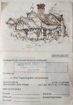 Bestelbiljet Anton PIeck boek., Antiek en Kunst, Ophalen of Verzenden