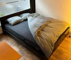IKEA bedframe malm 160x200 (laag) + lattenbodems, Huis en Inrichting, Slaapkamer | Bedden, 160 cm, Gebruikt, Hout, Zwart