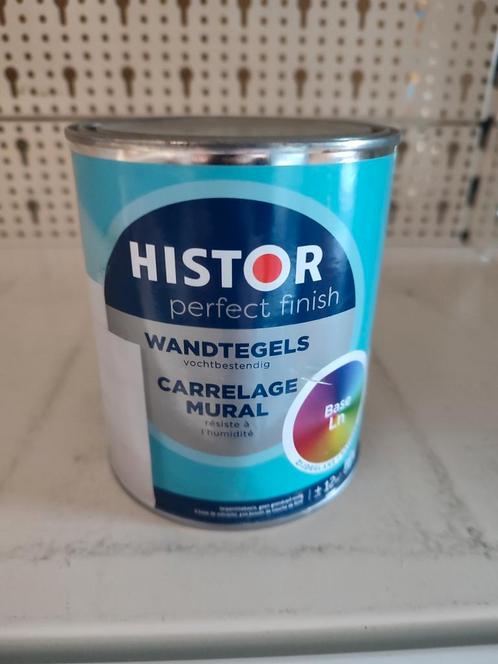 Histor Wandtegels Zijdeglans 750ml Ral 9016 9010 9001, Doe-het-zelf en Verbouw, Verf, Beits en Lak, Nieuw, Verf, Minder dan 5 liter