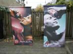 Twee oude originele grote banners/vlaggen  van Coca-Cola., Ophalen of Verzenden, Gebruikt, Reclamebord
