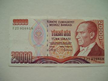 681. Turkije, 20.000 lirasi 1970(1988) Atatürk.