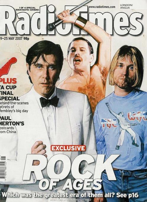 Radio Times rock of ages Hendrix UK 2007 Queen Kurt Cobain, Boeken, Muziek, Zo goed als nieuw, Algemeen, Ophalen of Verzenden