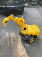 Grote gele graafmachine om op te zitten en rijden, Kinderen en Baby's, Speelgoed | Buiten | Skelters, Ophalen, Zo goed als nieuw