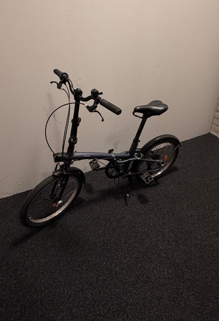 BTWIN Folding bike FOLD 500 dark blue, Fietsen en Brommers, Fietsen | Vouwfietsen, Zo goed als nieuw, Overige merken, 18 tot 20 inch