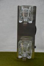 vintage ice cube wandlamp chroom merk By freelight, dimbaar, Ophalen of Verzenden, Gebruikt, Glas, Vintage seventies stijl