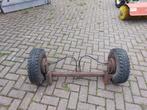 Geveerde en geremde as met 8 inch wielen., Ophalen, Gebruikt