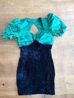 Nette jurk met groen zwart, Maat 38/40 (M), Jessica mc clintock, Zo goed als nieuw, Zwart