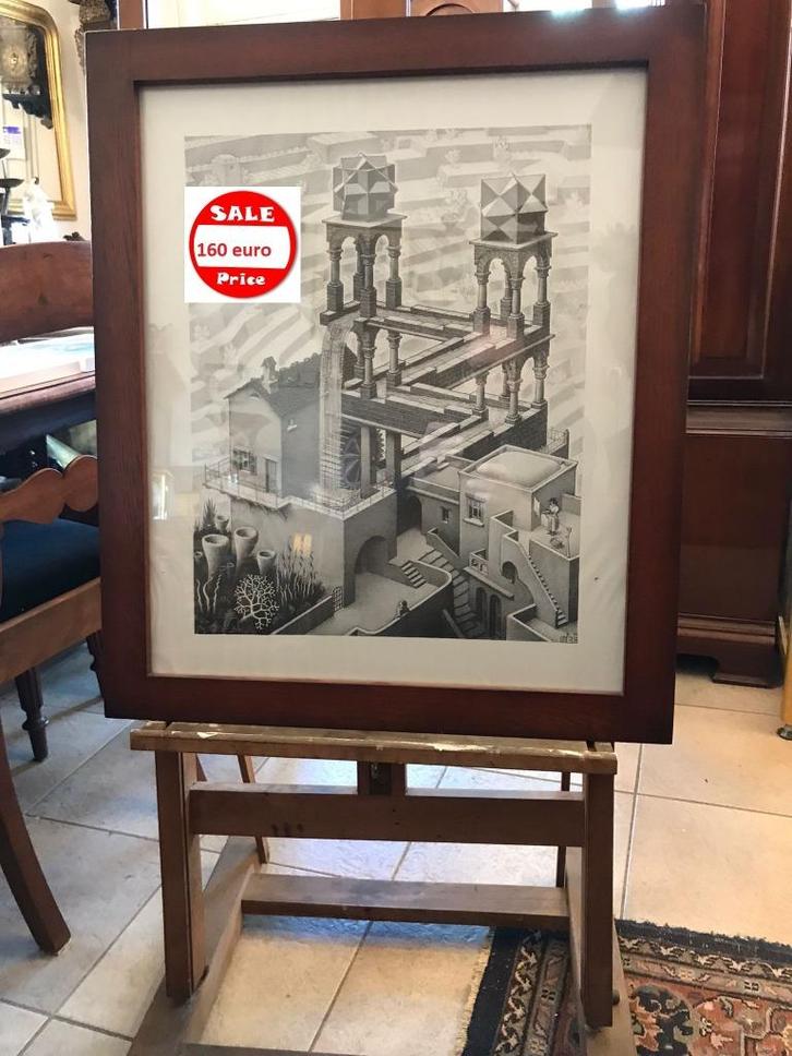 SALE M.C. Escher  Ingelijst, Antiek en Kunst, Kunst | Schilderijen | Klassiek, Ophalen