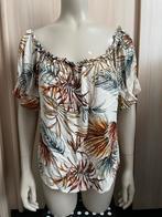 Top blouses chiffon beige nude zand bladeren print 42 L, Primark, Beige, Maat 42/44 (L), Ophalen of Verzenden