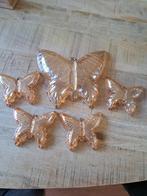 Jeanette Marigold Carnival Glas Vlinders - Set van 5, Antiek en Kunst, Antiek | Glas en Kristal, Ophalen of Verzenden