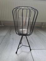 Industriële theelichthouder zwart hoogte 30 cm, 25 tot 50 cm, Zwart, Ophalen of Verzenden, Zo goed als nieuw