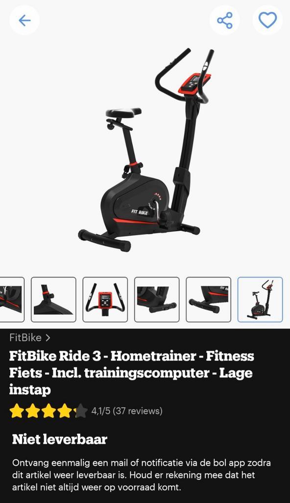 FitBike 3 - Zo goed als nieuw!, Sport en Fitness, Fitnessapparatuur, Zo goed als nieuw, Hometrainer, Ophalen of Verzenden