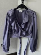 NA-KD Crop overslag blouse/top lila lavendel, Kleding | Dames, Maat 38/40 (M), NA-KD, Paars, Nieuw
