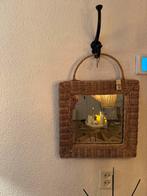 Riviera Maison rustic rattan spiegel met haal, Minder dan 50 cm, Ophalen of Verzenden, Zo goed als nieuw, Minder dan 100 cm