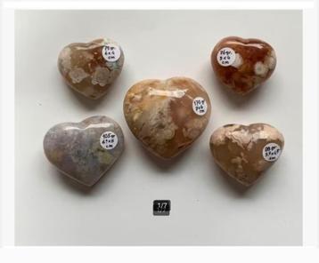 Korting 5 x Flower Bloem Agaat Harten, zie omschrijving beschikbaar voor biedingen