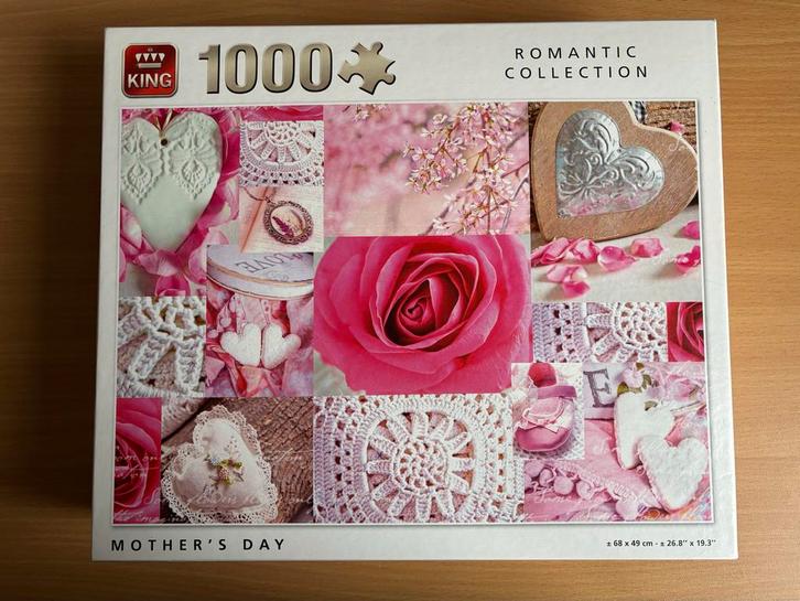 KING Romantic Mother's Day Puzzel - 1000 Stukjes, Hobby en Vrije tijd, Denksport en Puzzels, Nieuw, Legpuzzel, 500 t/m 1500 stukjes