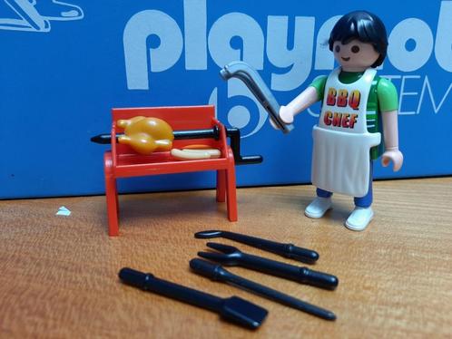 vakantie feest barbeque BBQ, kip spit, Kinderen en Baby's, Speelgoed | Playmobil, Zo goed als nieuw, Complete set, Ophalen of Verzenden