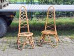 Stoelen '60s ( rotan ) Retro/Vintage/Design, Ophalen, Twee, Bruin, Vintage