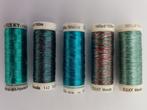 5 Klosjes metallic garen Gutermann - Sulky - Mettler, Ophalen of Verzenden, Nieuw, Garen of Naald(en)