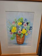 Aquarel Bloemen in Pot, Ophalen of Verzenden