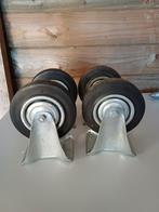 4 wielen gebruikt. 125 / 27-50, Doe-het-zelf en Verbouw, Zwenkwielen, Ophalen of Verzenden