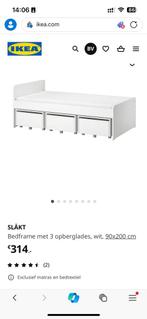 Bed 90 x 200 cm + onderkasten en matras IKEA slakt, Huis en Inrichting, Slaapkamer | Bedden, 90 cm, Ophalen of Verzenden, Eenpersoons