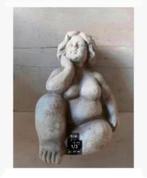 Beeld Betonnen dikke dame, voor binnen of buiten, 15 x 11 cm, Tuin en Terras, Nieuw, Ophalen of Verzenden, X, X
