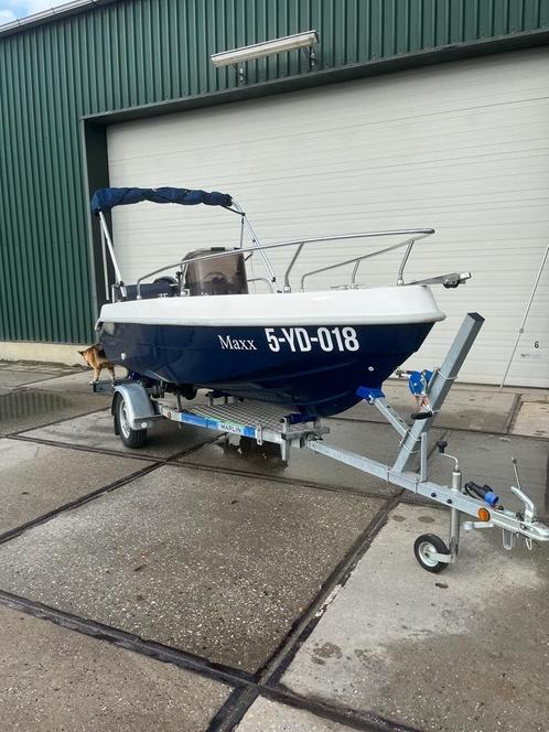 Aquamar vis consoleboot   Prachtige 50 pk Evinrude e-tec, Watersport en Boten, Vis- en Consoleboten, Gebruikt, 50 tot 70 pk, 3 tot 6 meter