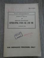 Engels voorschrift Generating Units M5 en M6, 1943, Ophalen of Verzenden, Landmacht, Engeland, Boek of Tijdschrift