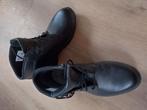 Leren haix schoenen (soort lage leger kisten), Ophalen, Zo goed als nieuw, Zwart, Werkschoenen